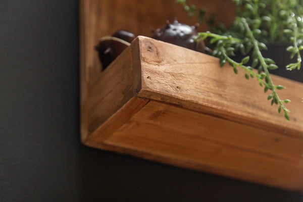 Wall Shelf Hemingway 80cm Mahogany Wood Natural