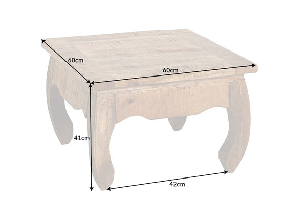 Coffee Table Opium Antique 60cm Mango Wood Natural