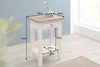 Side Table La Fleur 51cm Mahogany Wood White