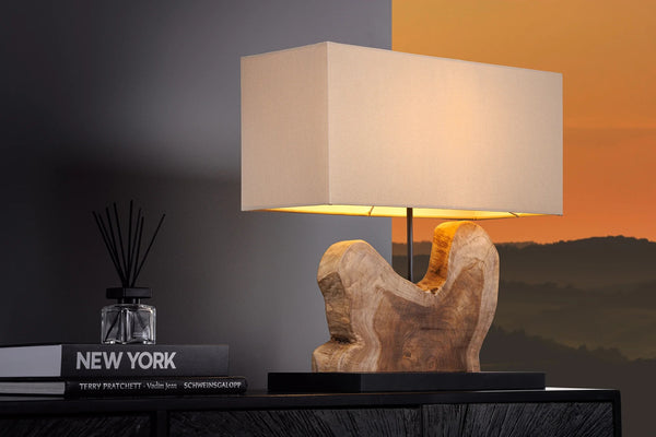 Table Lamp Hypnotic 50cm Teak Wood Natural