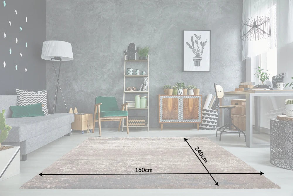 Rug Modern Art 240x160cm Cotton Grey