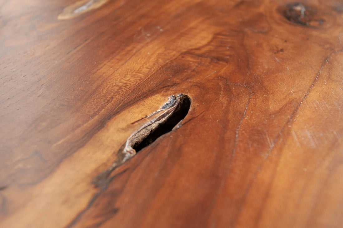 Side Table Root 40cm Teak Wood Brown