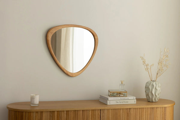 Wall Mirror Organic 65cm Oak Look Natural