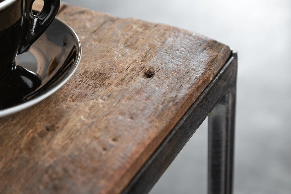 Side Table Barracuda 41cm Recycled Wood Brown