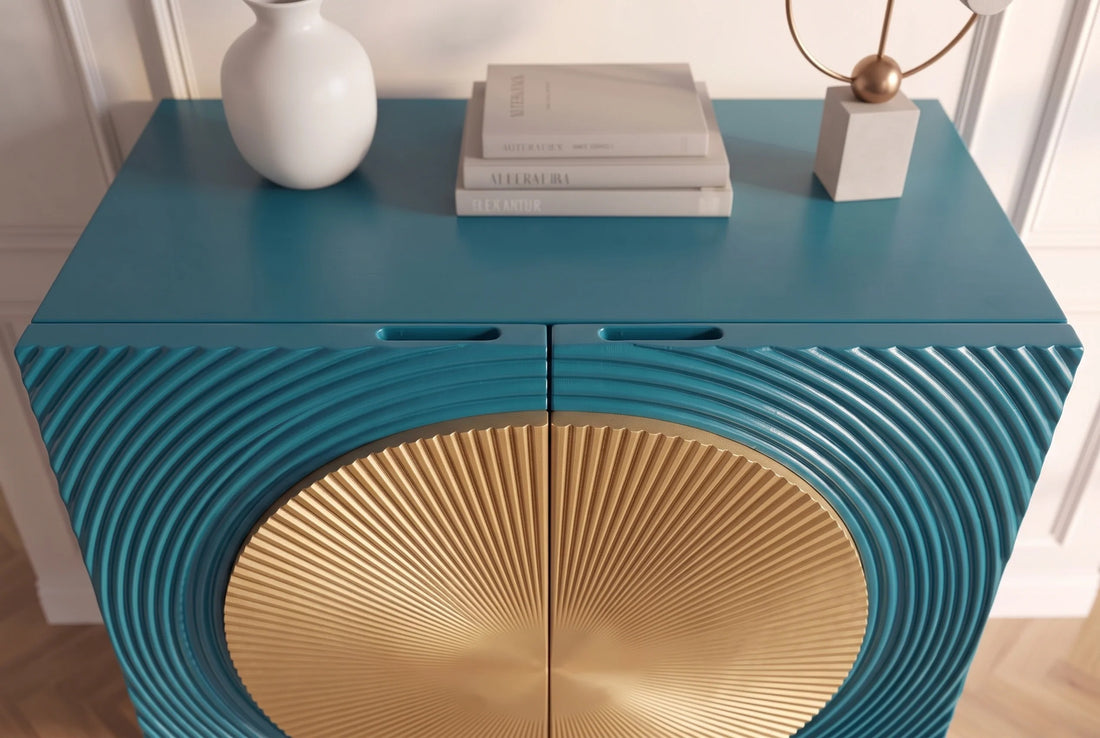 Cabinet Aurum 120cm Mango Wood Turquoise