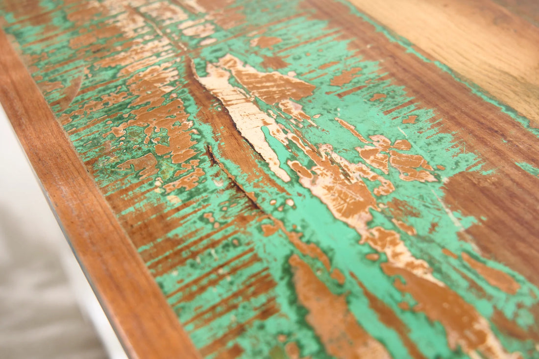 Coffee Table Sri Lanka 70cm Mango Recycled Wood White