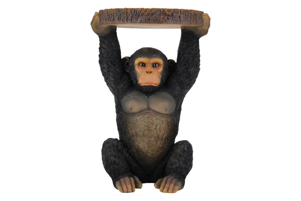 Round Side Table Monkey 52cm Polyresin