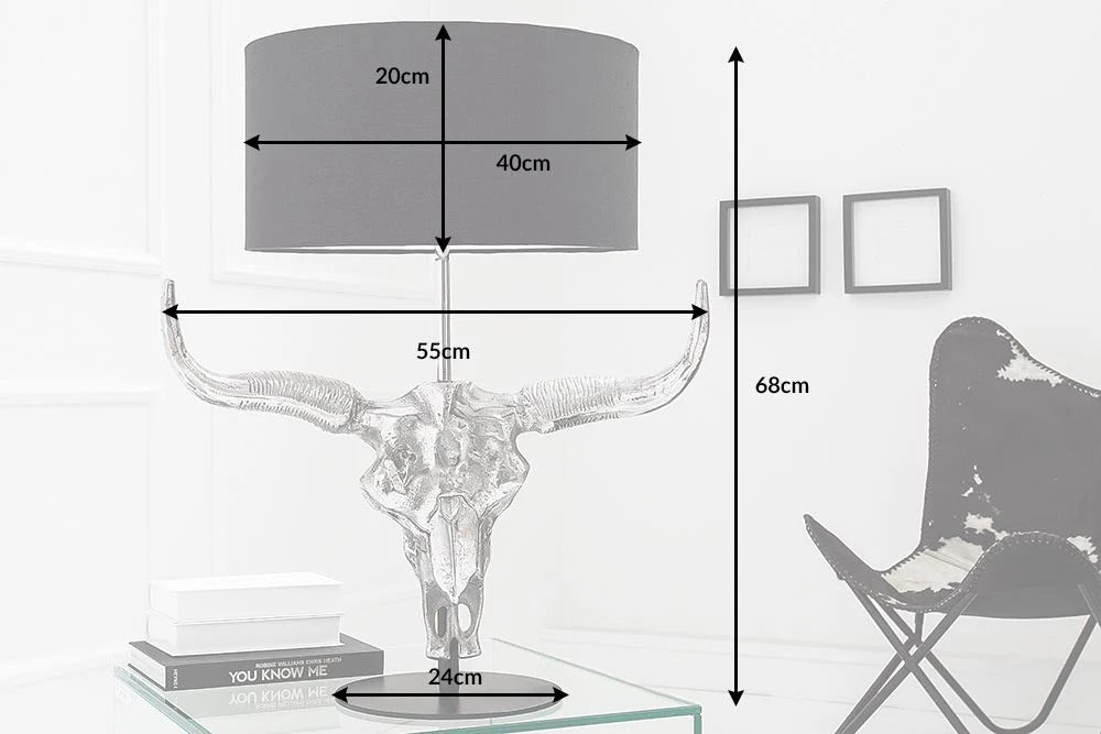 Table Lamp El Toro 68cm Metal Black
