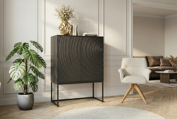 Cabinet Orbit 120cm Mango Wood Black