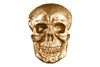 Wall Sculpture Skull 40cm Metal Gold