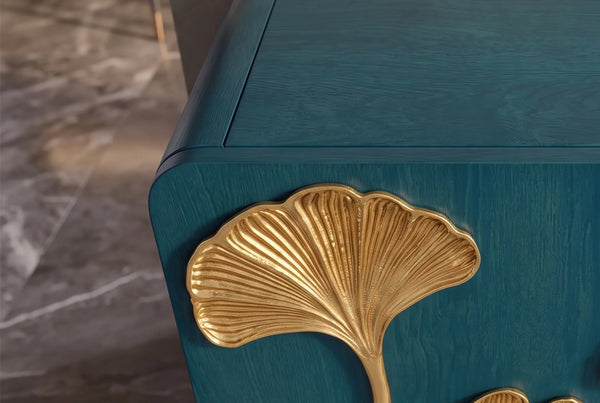 Sideboard Ginkgo 160cm Mango Wood Turquoise
