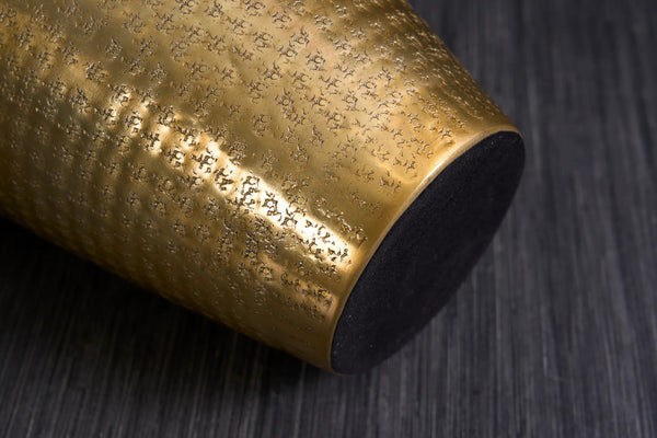 Vase Organic Orient II 50cm Hammered Metal Gold
