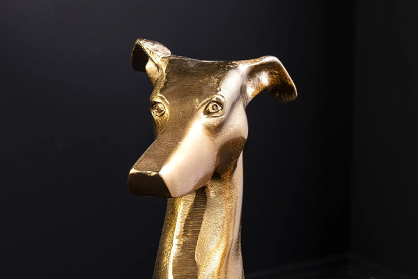 Sculpture Greyhound 69cm Metal Gold