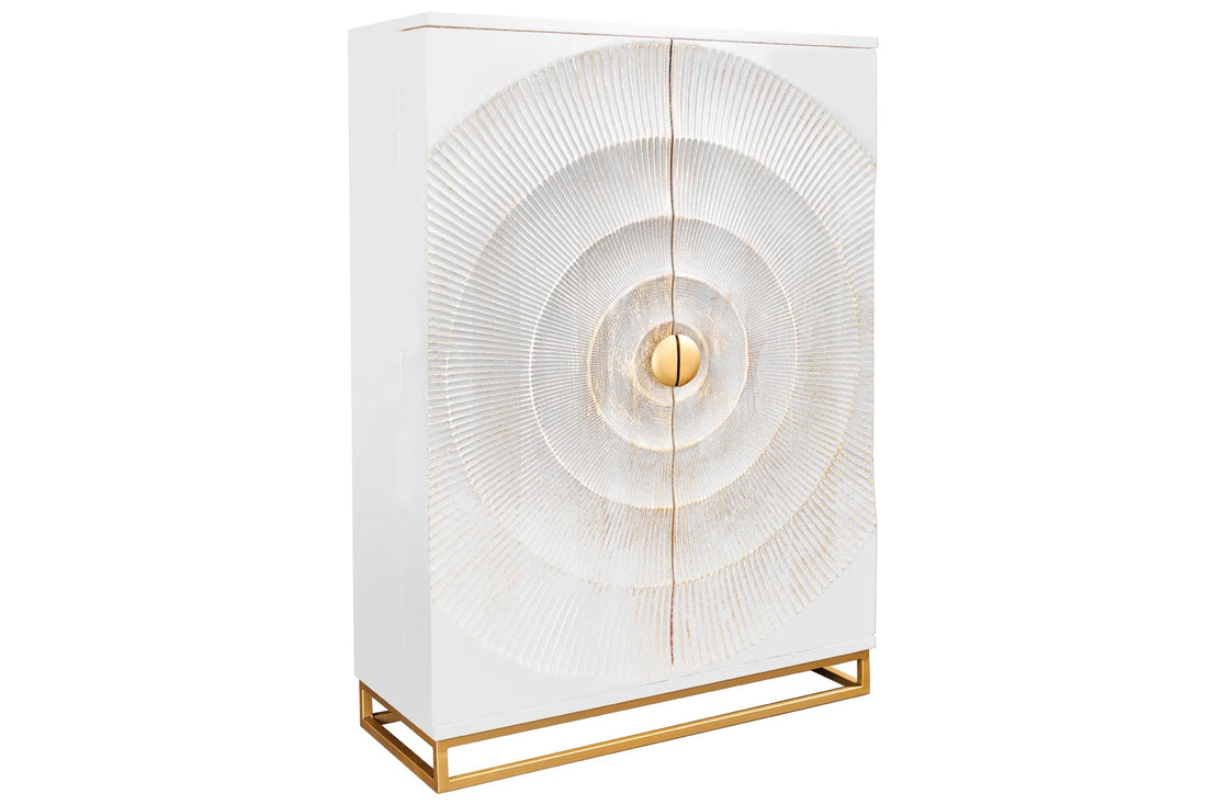 Bar Cabinet Golden Eye 140cm Mango Wood White