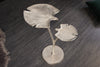 Side Table Ginkgo Double 56cm Metal Silver