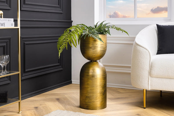 Decorative Vase Sandglass 69cm Metal Gold
