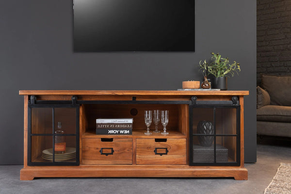 TV Stand Conquest 160cm Acacia Wood Brown
