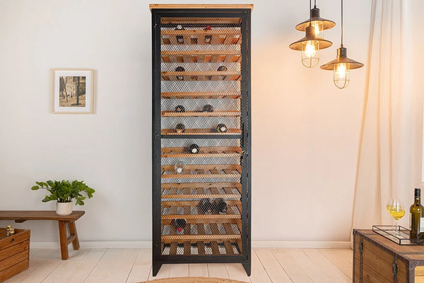 Wine Cabinet Bodega 184cm Fir Wood Natural
