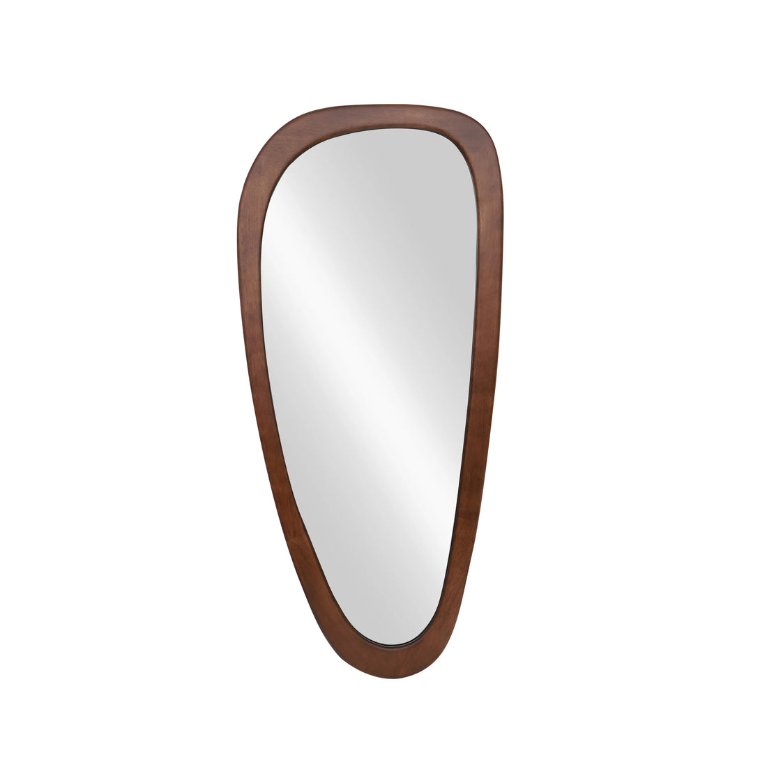 Wall Mirror Organic 122cm Walnut Look Brown
