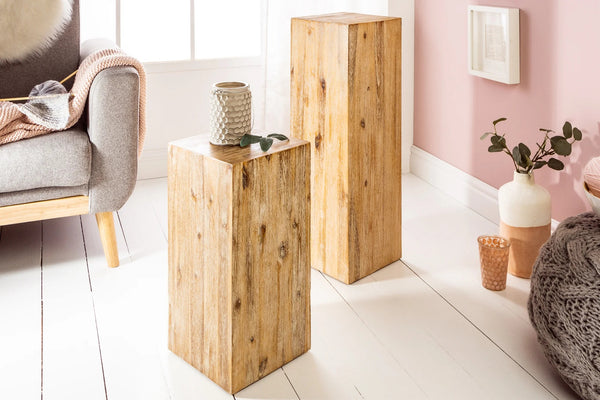 Pillar Column 75cm Acacia Wood Natural