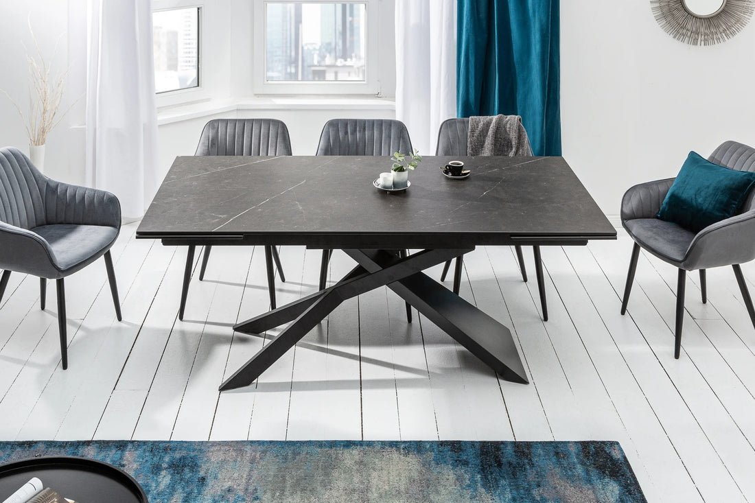 Extendable Dining Table Galactic 180-220-260cm Ceramic Graphite Look