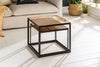 Nesting Coffee Table Vienna Square Set of 2 Mango Wood Natural