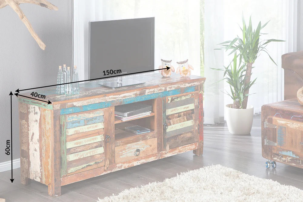 TV Stand Sri Lanka 150cm Recycled Wood Brown