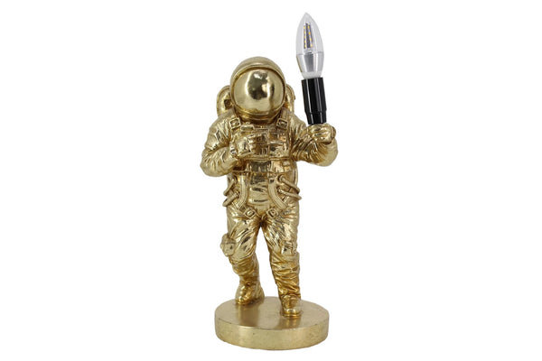 Table Lamp Astronaut 37cm Polyresin Gold