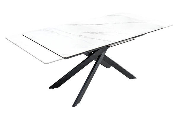 Extendable Dining Table Alpine 160-200cm Ceramic Marble Look