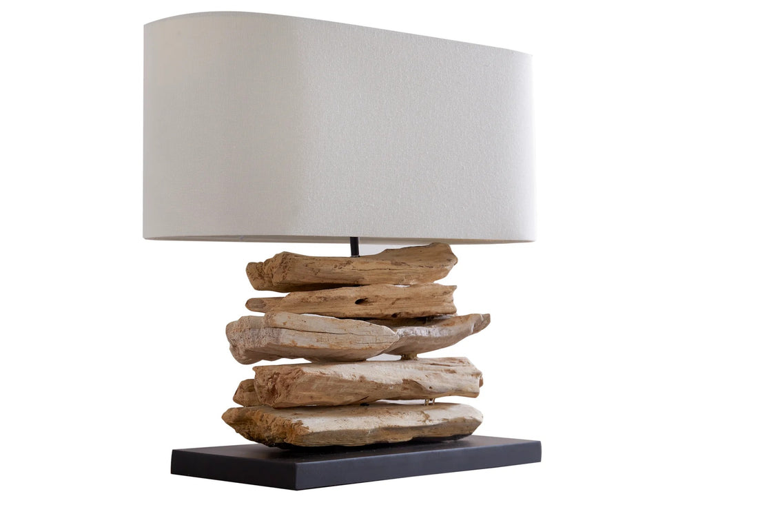 Table Lamp Riverine II 50cm Driftwood Beige