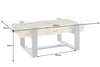 Coffee Table Barracuda 130cm Recycled Wood Brown Glass Top