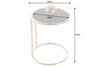 Round Side Table Art Deco 55cm Metal Copper Black