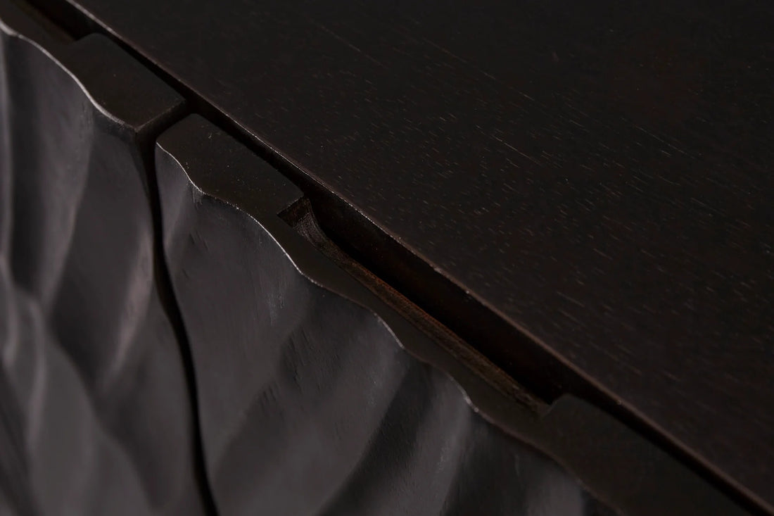 Cabinet Fossil 120cm Mango Wood Black