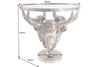 Round Side Table Matador 53cm Metal Bronze Glass