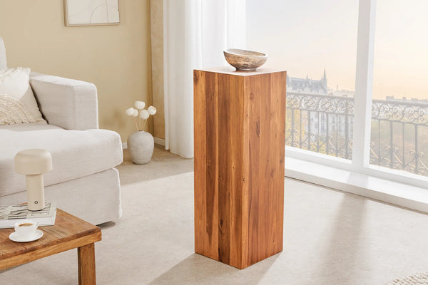 Decoration Pillar Columna 75cm Acacia Wood Brown
