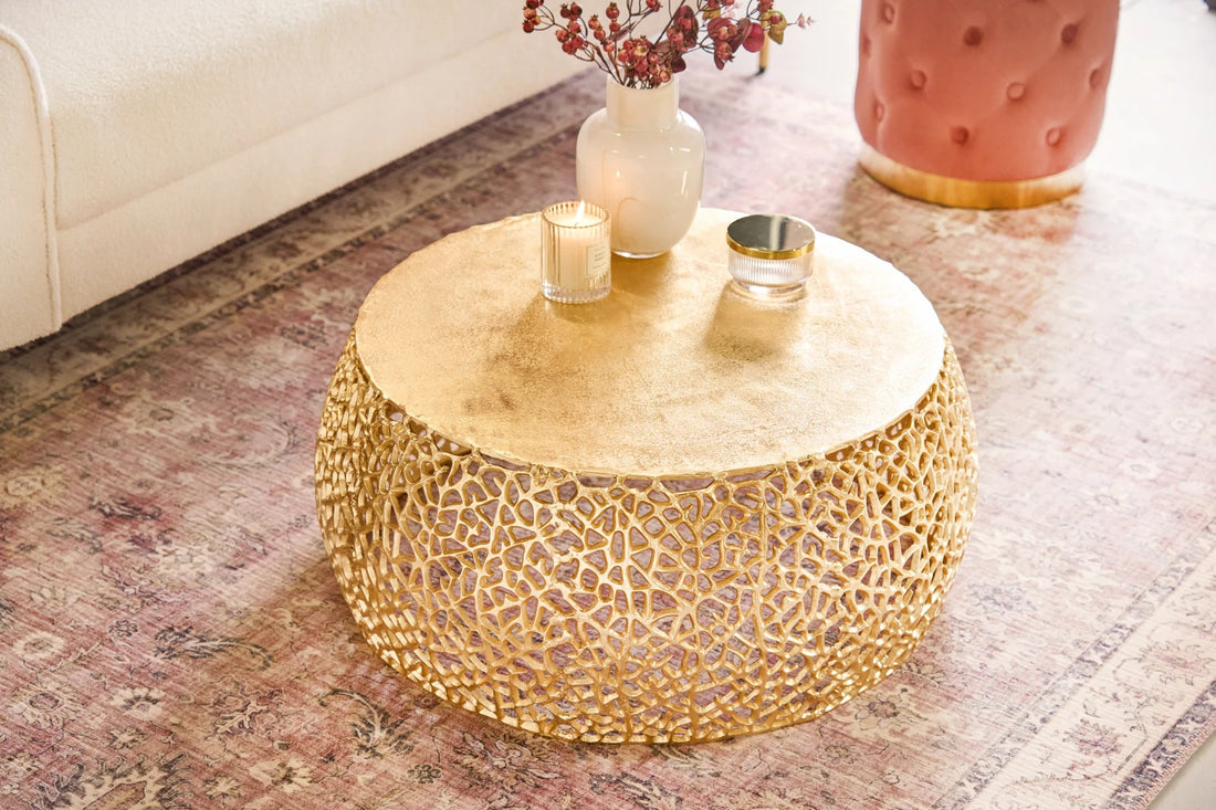 Coffee Table Ambrosia 73cm Metal Gold