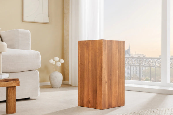 Decoration Pillar Columna 50cm Acacia Wood Brown