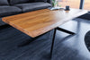 Coffee Table Monolith 110cm Acacia Wood Natural Cross Frame