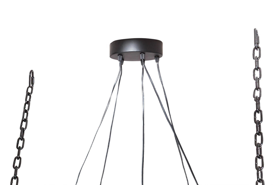 Hanging Lamp Barracuda 152cm Recycled Wood Brown