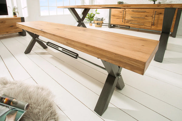 Bench Viking 180cm Wild Oak Wood Natural