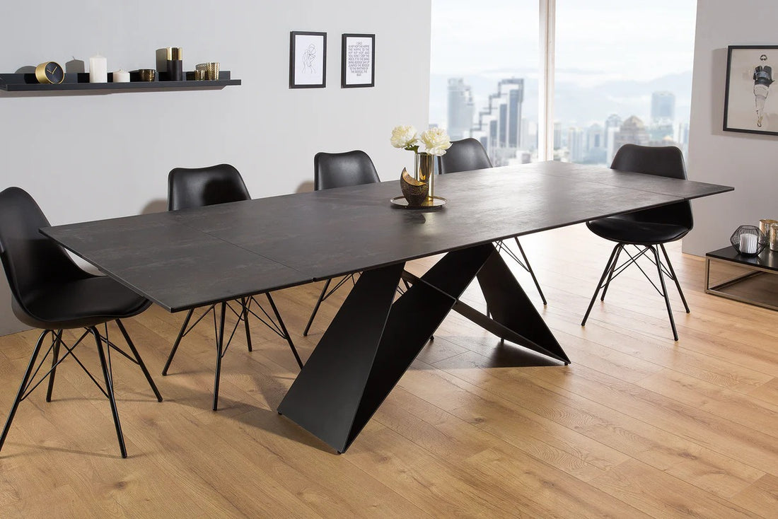 Extendable Dining Table Mercury 180-220-260cm Ceramic Lava Look