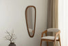 Wall Mirror Organic 122cm Walnut Look Brown