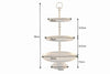 Three Tier Cake Stand Orient 50cm Hammered Metal Gold