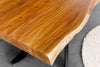 Dining Table Monolith 200cm Acacia Wood Natural Cross Frame