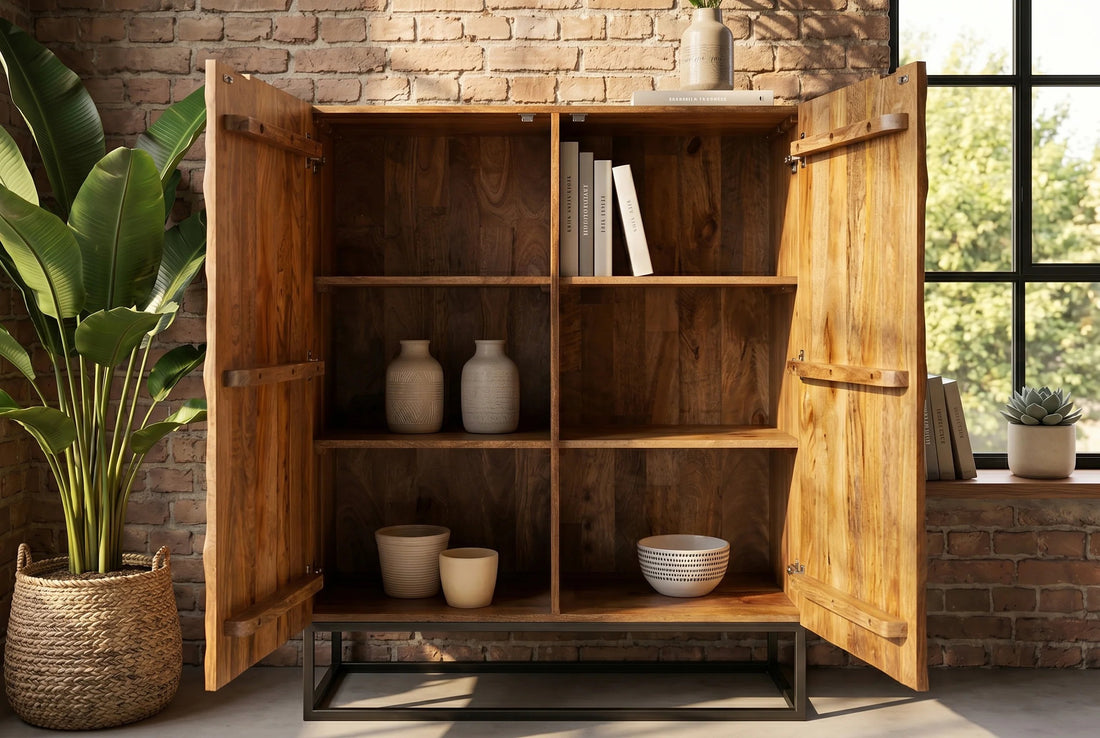 Cabinet Fossil 120cm Mango Wood Brown