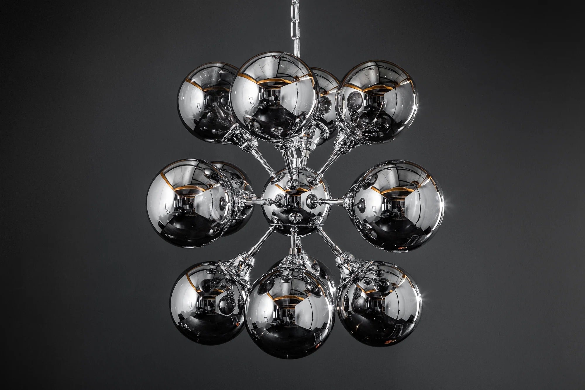 Hanging Lamp Galaxy 72cm Metal Silver