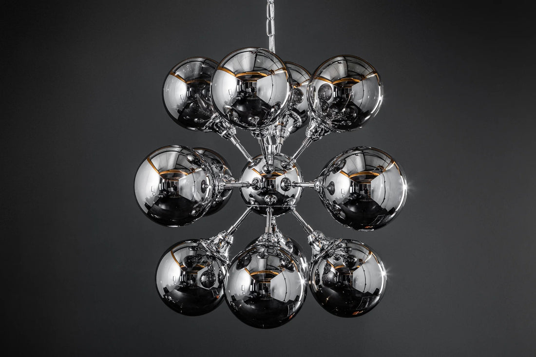 Hanging Lamp Galaxy 72cm Metal Silver