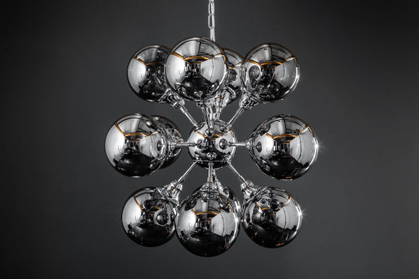 Hanging Lamp Galaxy 72cm Metal Silver