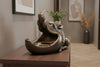 Decoration Sculpture Warthog 32cm Polyresin Bronze