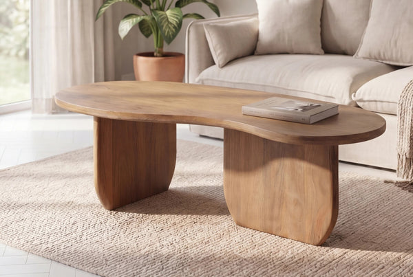 Coffee Table Organic 120cm Mango Wood Natural